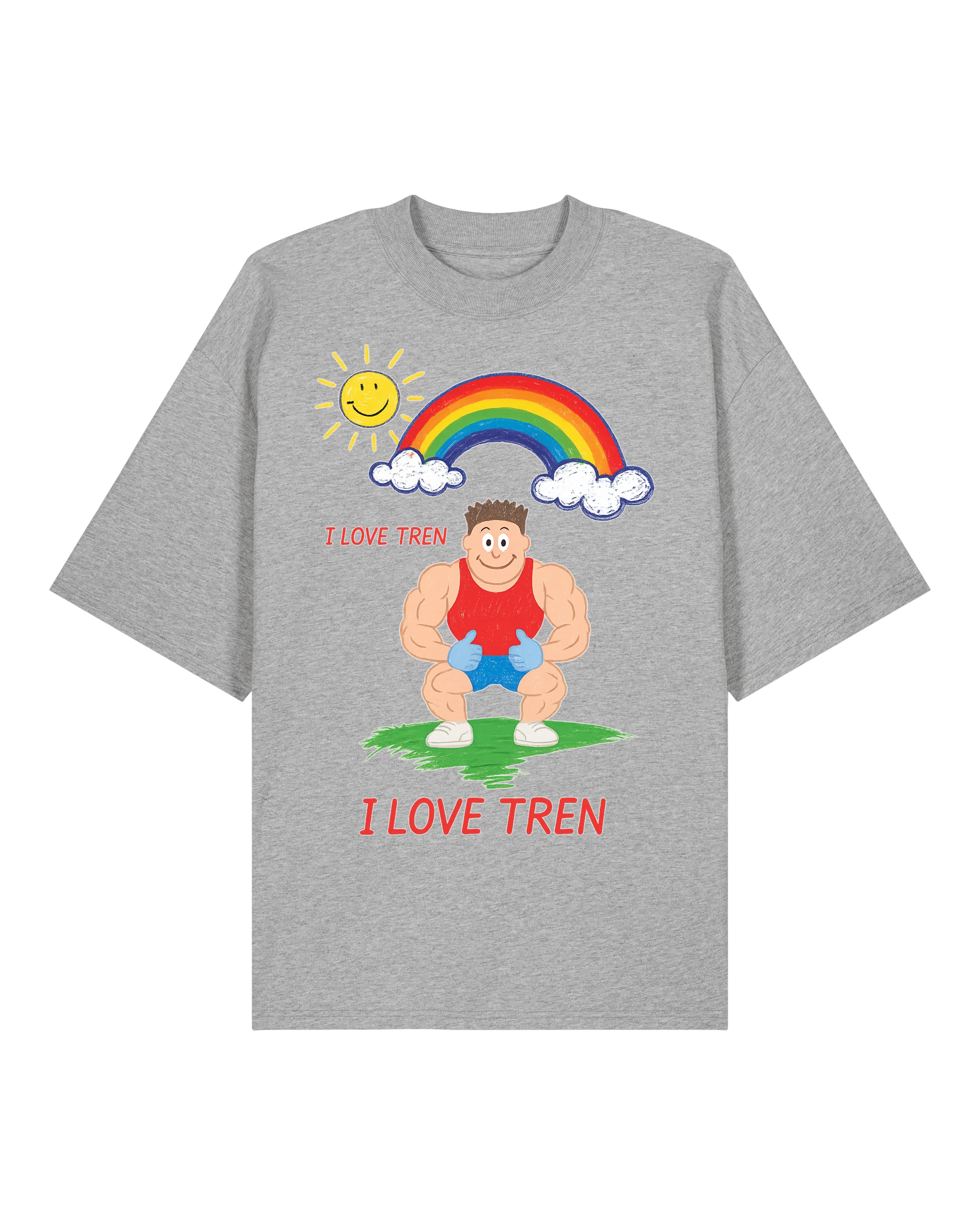 I Love Tren Oversized Gym Shirt Pump Cover Fun Shirt | teelavo