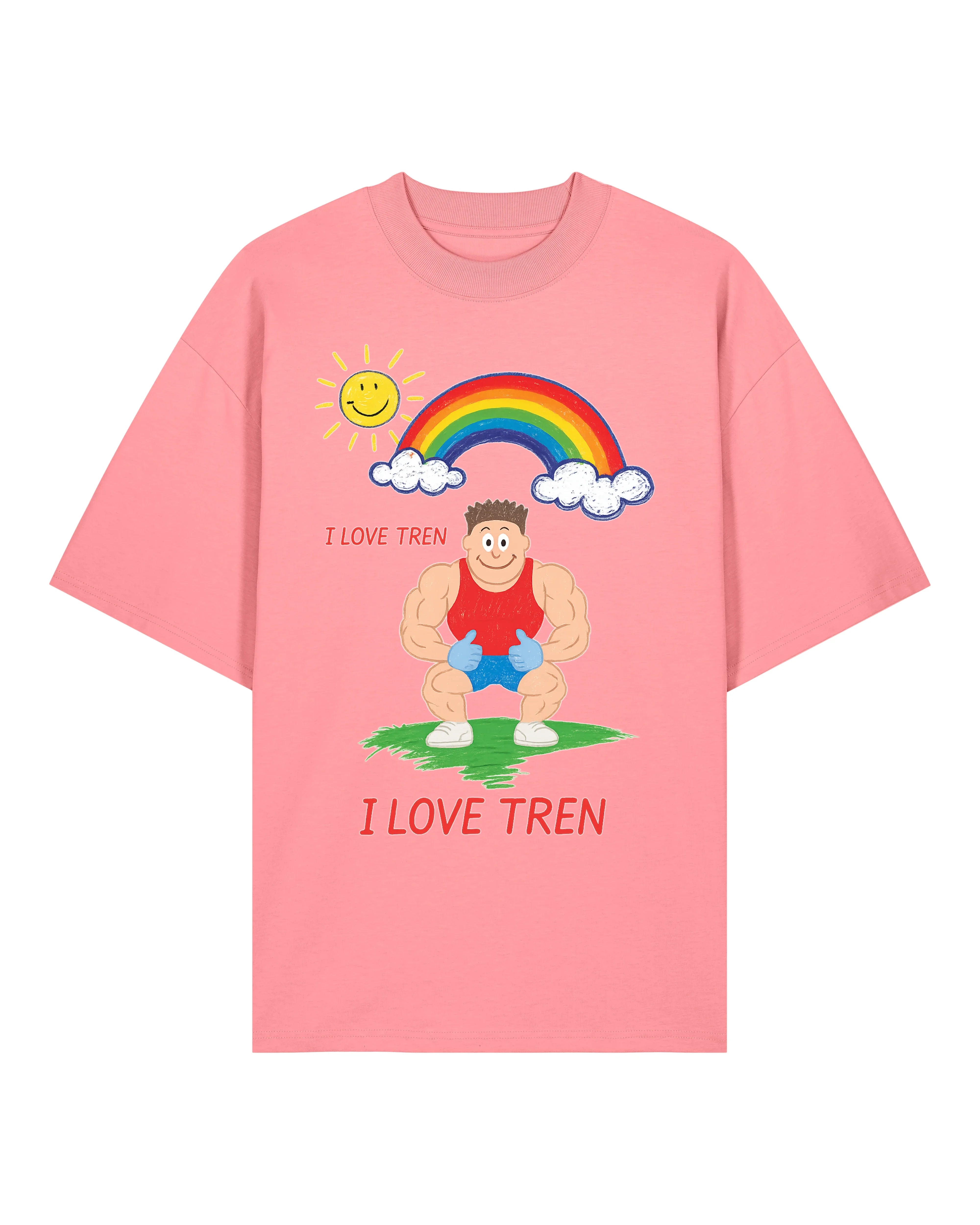 I Love Tren Oversized Gym Shirt Pump Cover Fun Shirt | teelavo