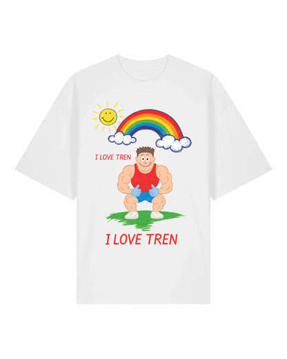 I Love Tren Oversized Gym Shirt Pump Cover Fun Shirt | teelavo