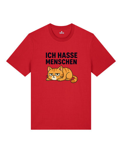 Ich hasse Menschen Lustiges Katzen T-Shirt Spruch | teelavo
