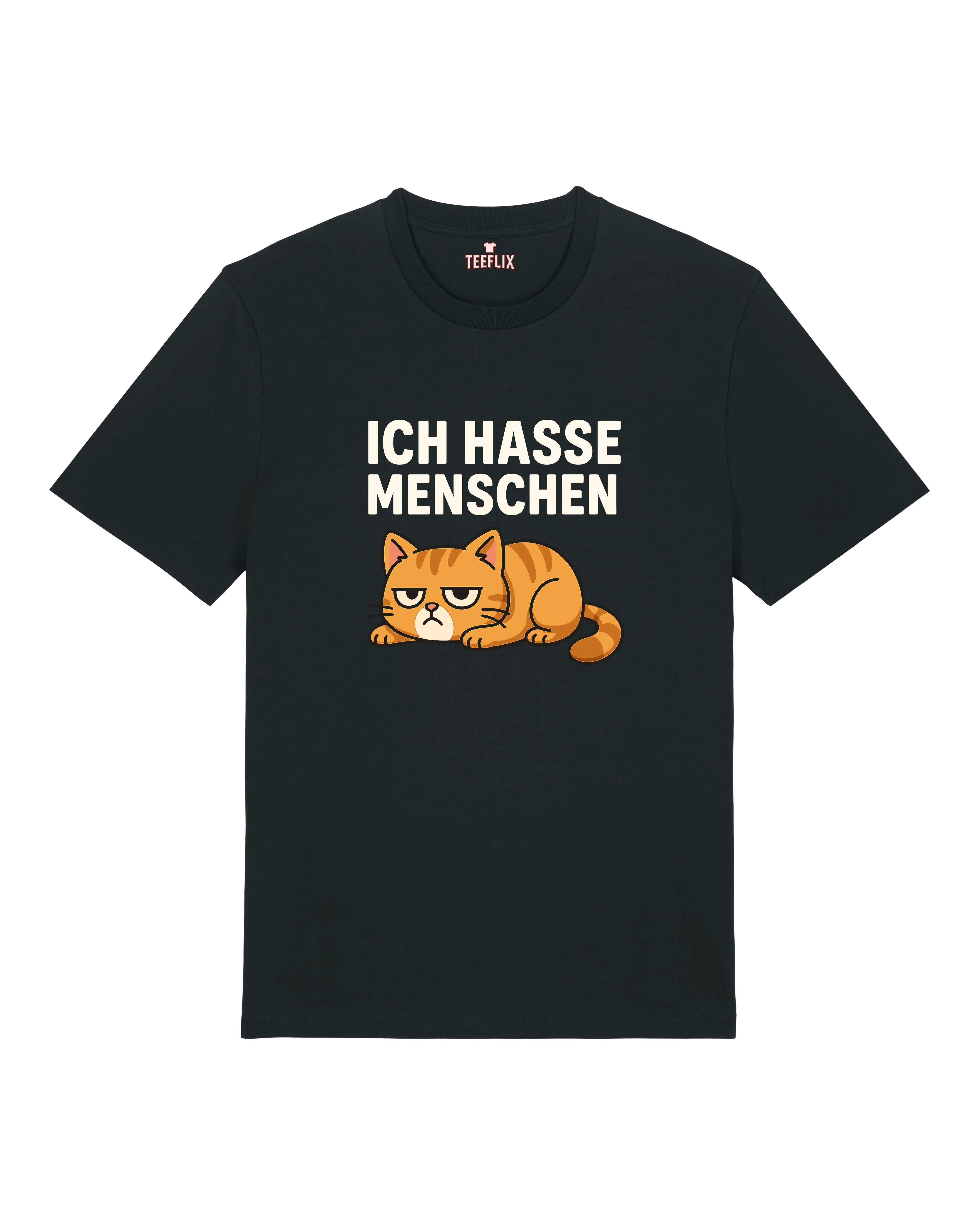Ich hasse Menschen Lustiges Katzen T-Shirt Spruch | teelavo