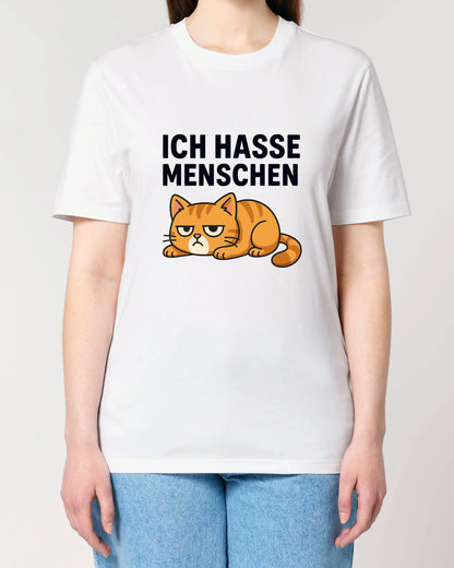 Ich hasse Menschen Lustiges Katzen T-Shirt Spruch | teelavo