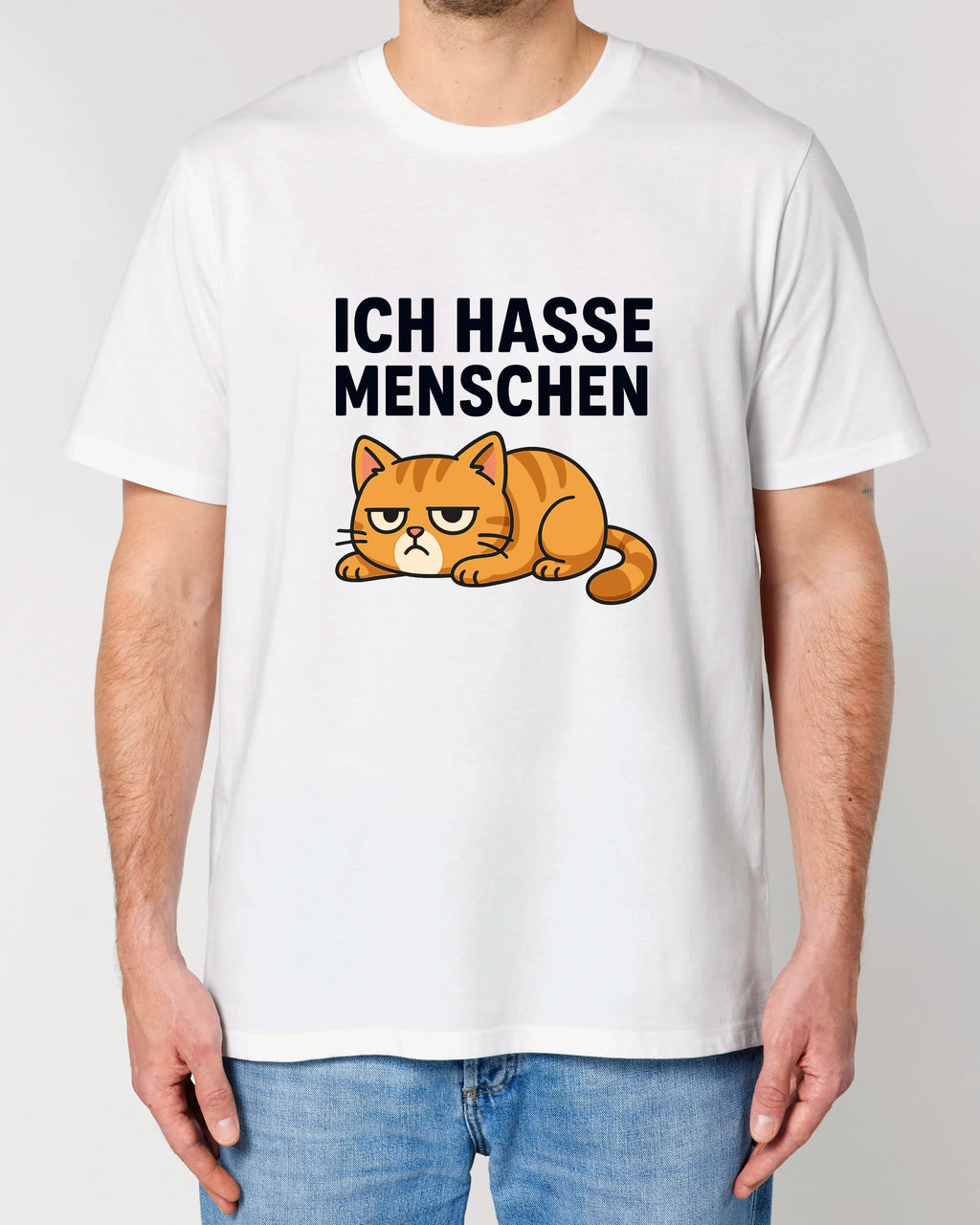 Ich hasse Menschen Lustiges Katzen T-Shirt Spruch | teelavo