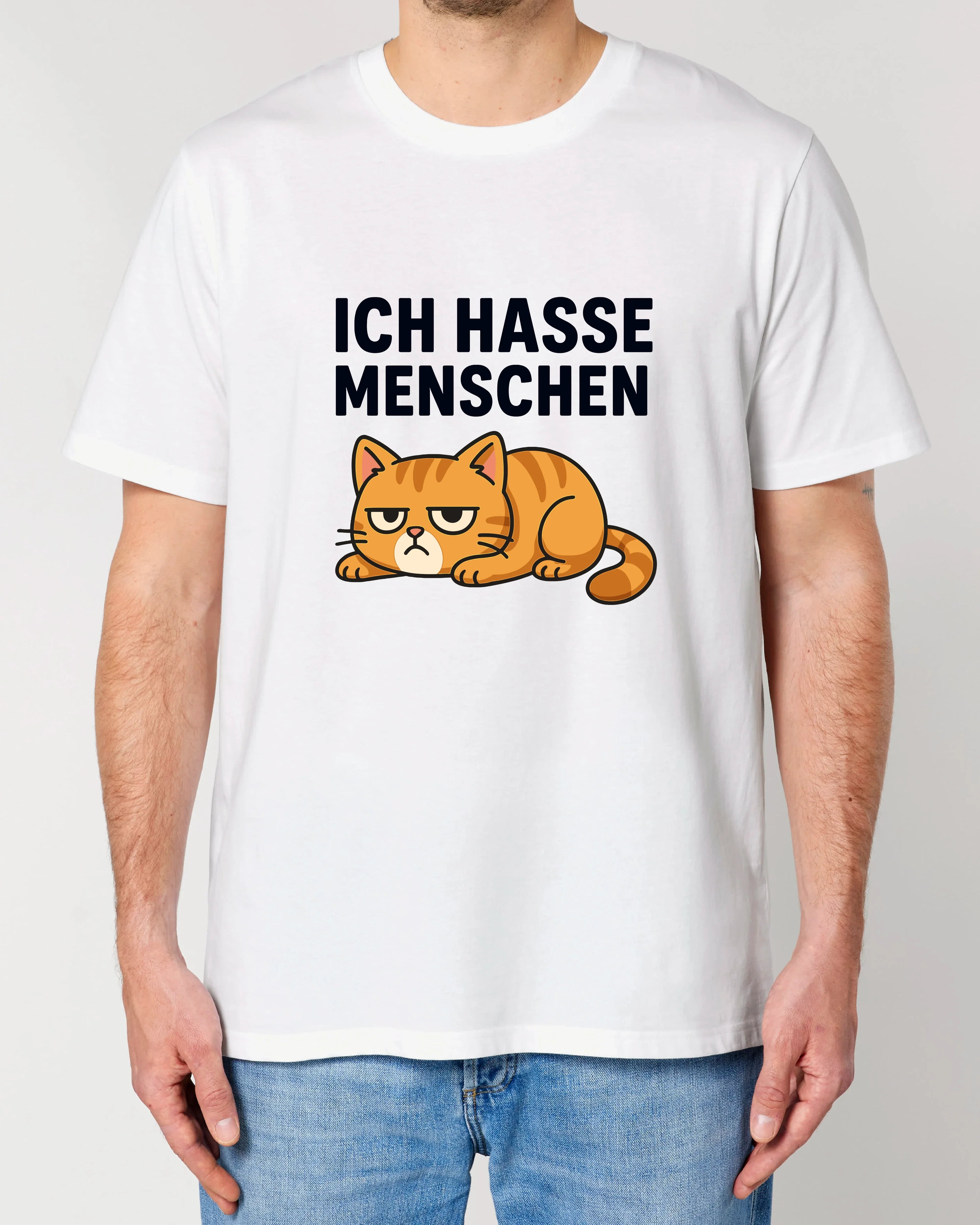 Ich hasse Menschen Lustiges Katzen T-Shirt Spruch | teelavo