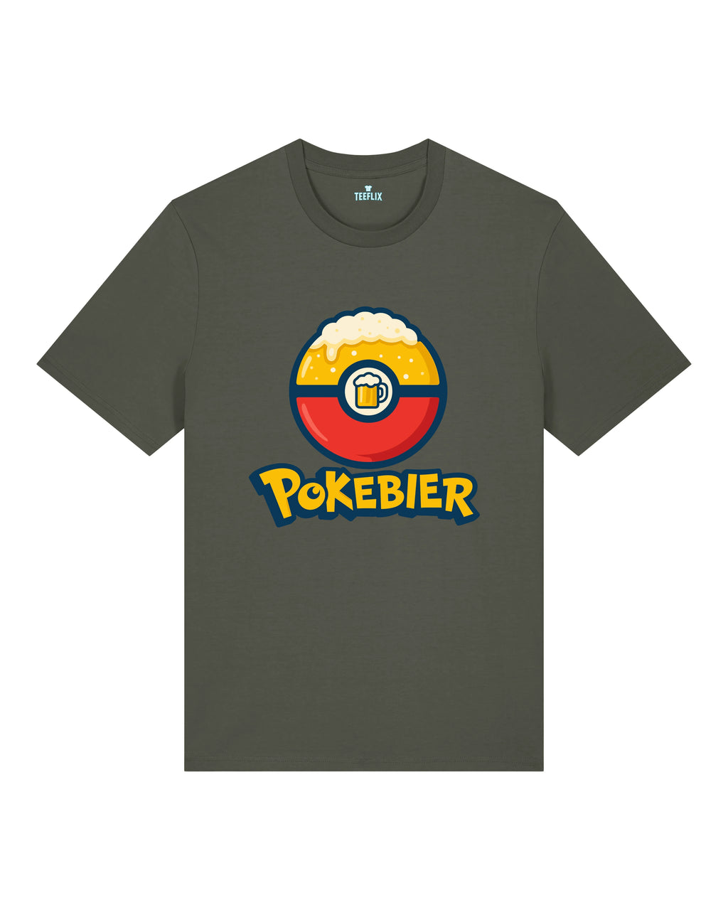 Pokebier T-Shirt Normal Fit | Lustiges Bier Shirt Gaming Parodie | teelavo