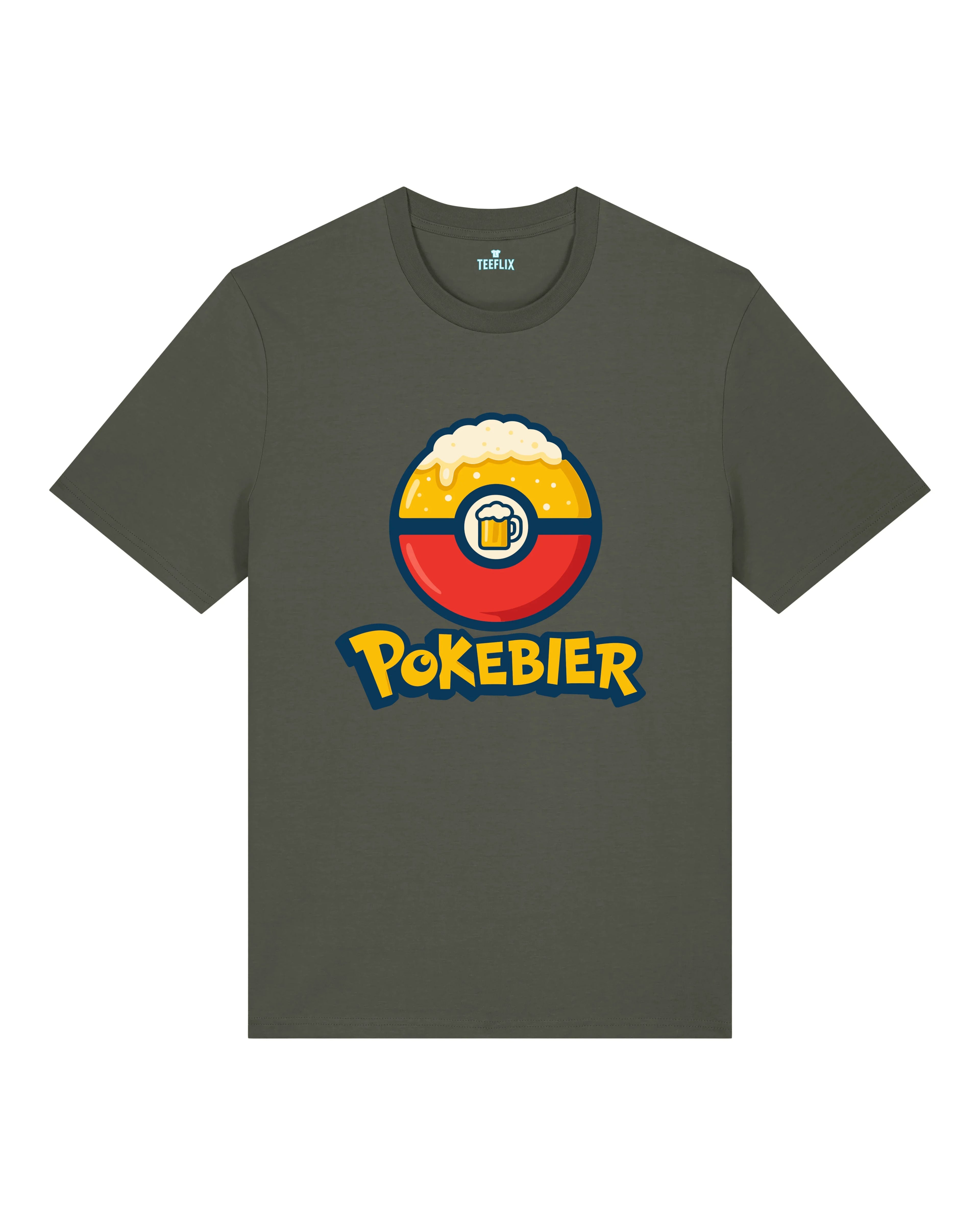 Pokebier T-Shirt Normal Fit | Lustiges Bier Shirt Gaming Parodie | teelavo