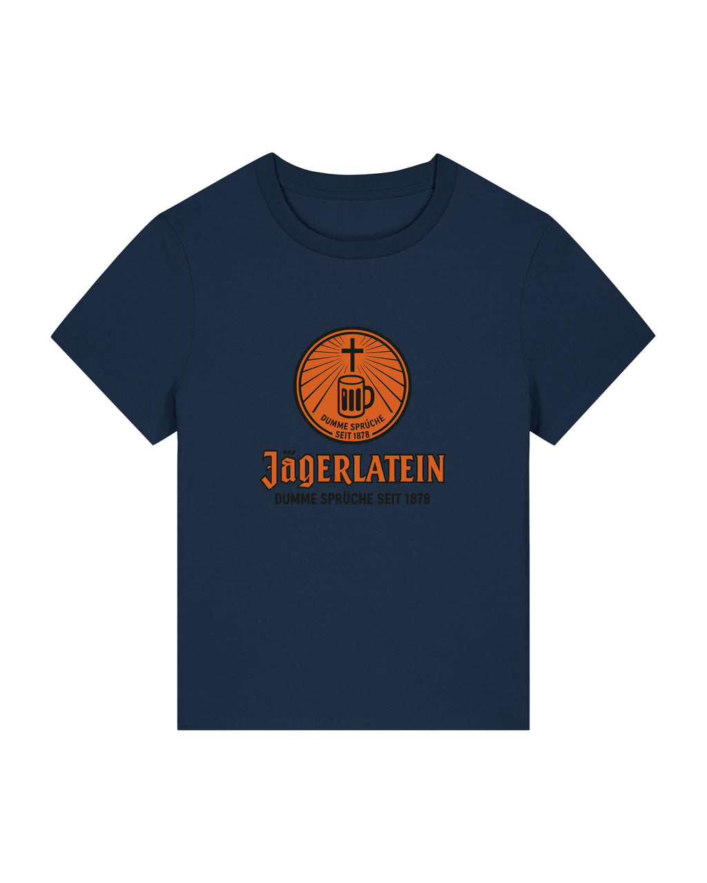 Jägerlatein Damen T-Shirt – Lustiges Sprüche Shirt mit Bier & Kreuz | teelavo
