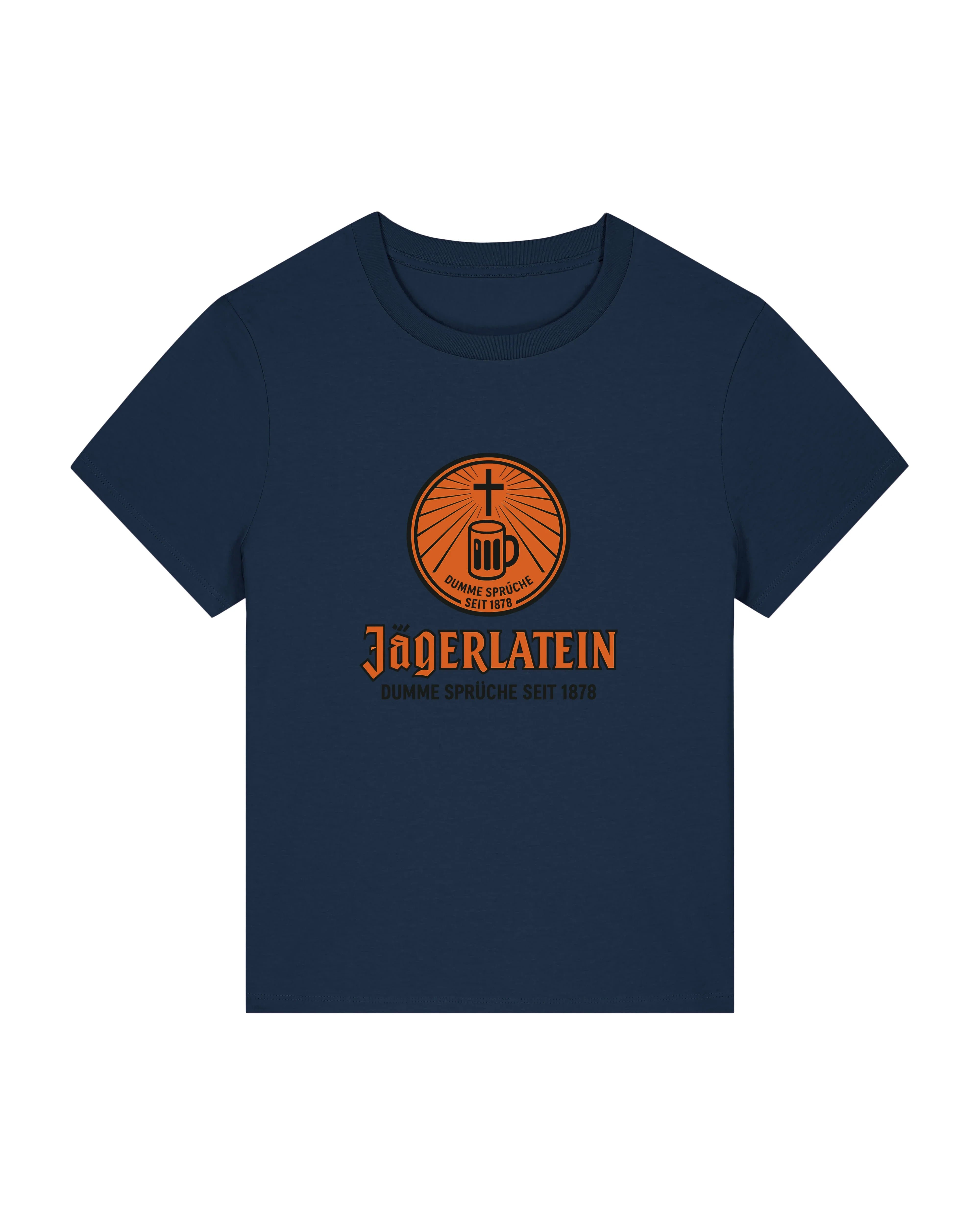 Jägerlatein Damen T-Shirt – Lustiges Sprüche Shirt mit Bier & Kreuz | teelavo