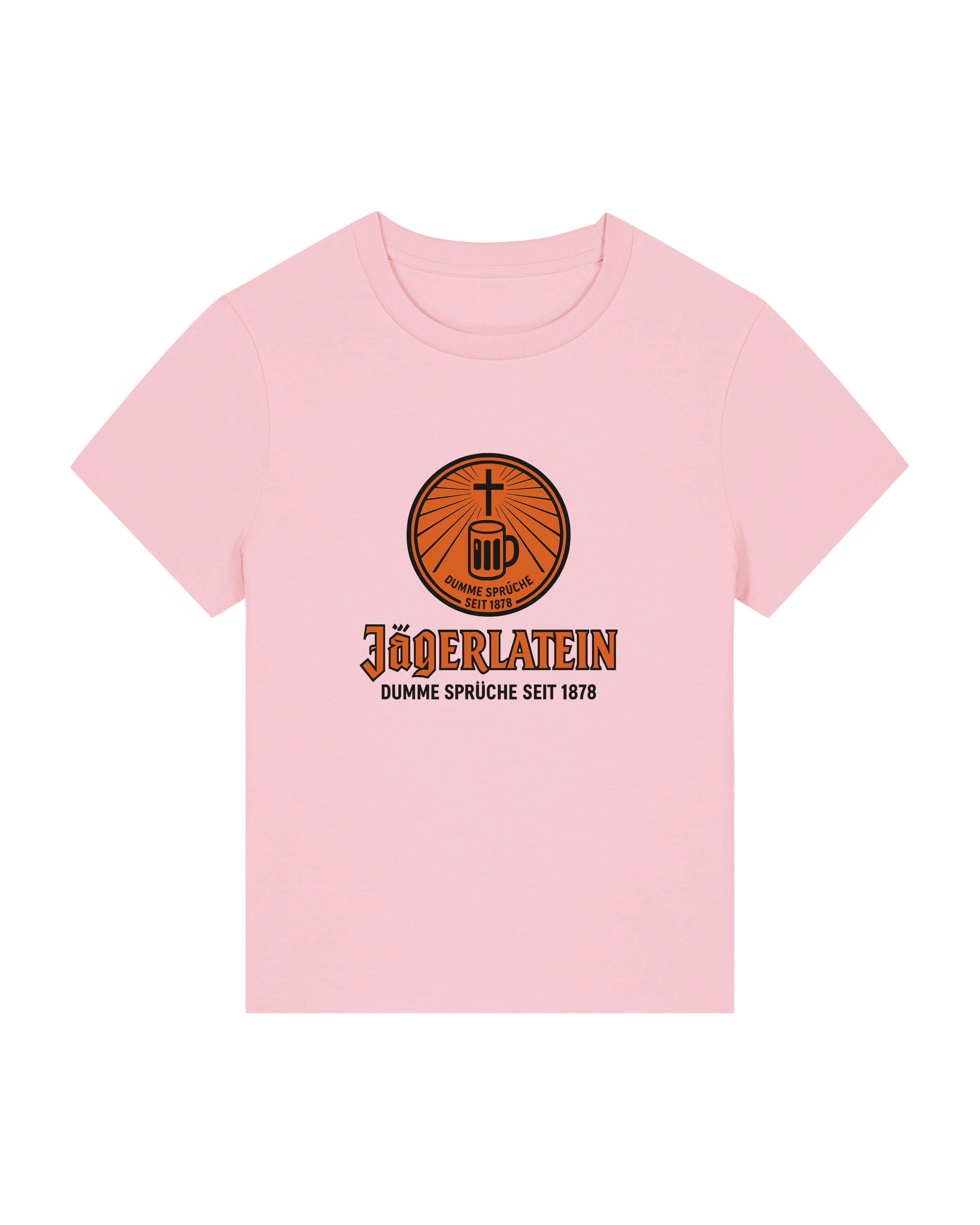 Jägerlatein Damen T-Shirt – Lustiges Sprüche Shirt mit Bier & Kreuz | teelavo