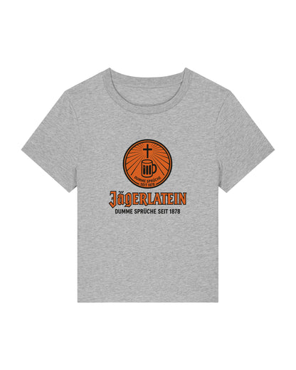 Jägerlatein Damen T-Shirt – Lustiges Sprüche Shirt mit Bier & Kreuz | teelavo