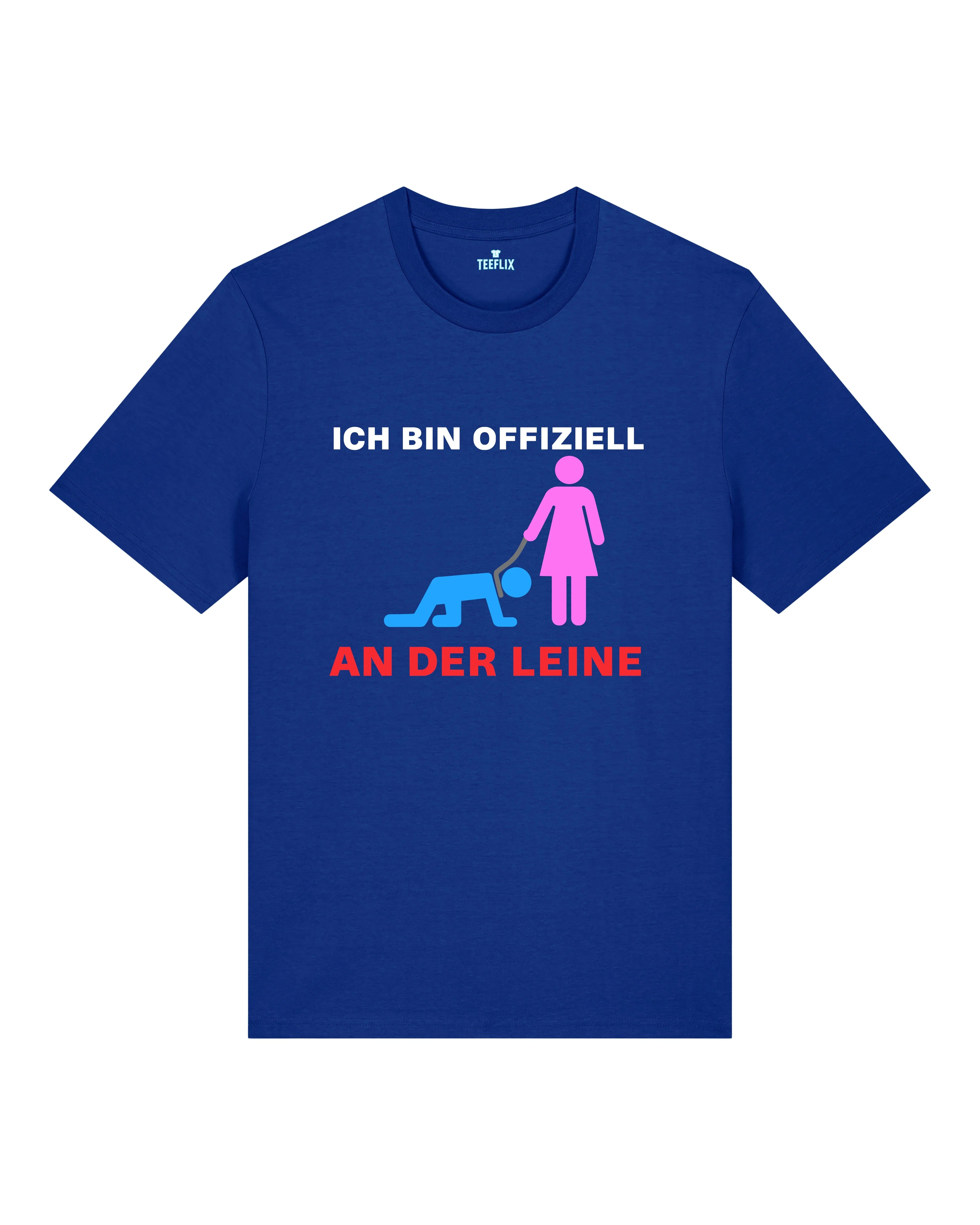 Lustiges JGA Shirt Ich bin offiziell an der Leine | teelavo