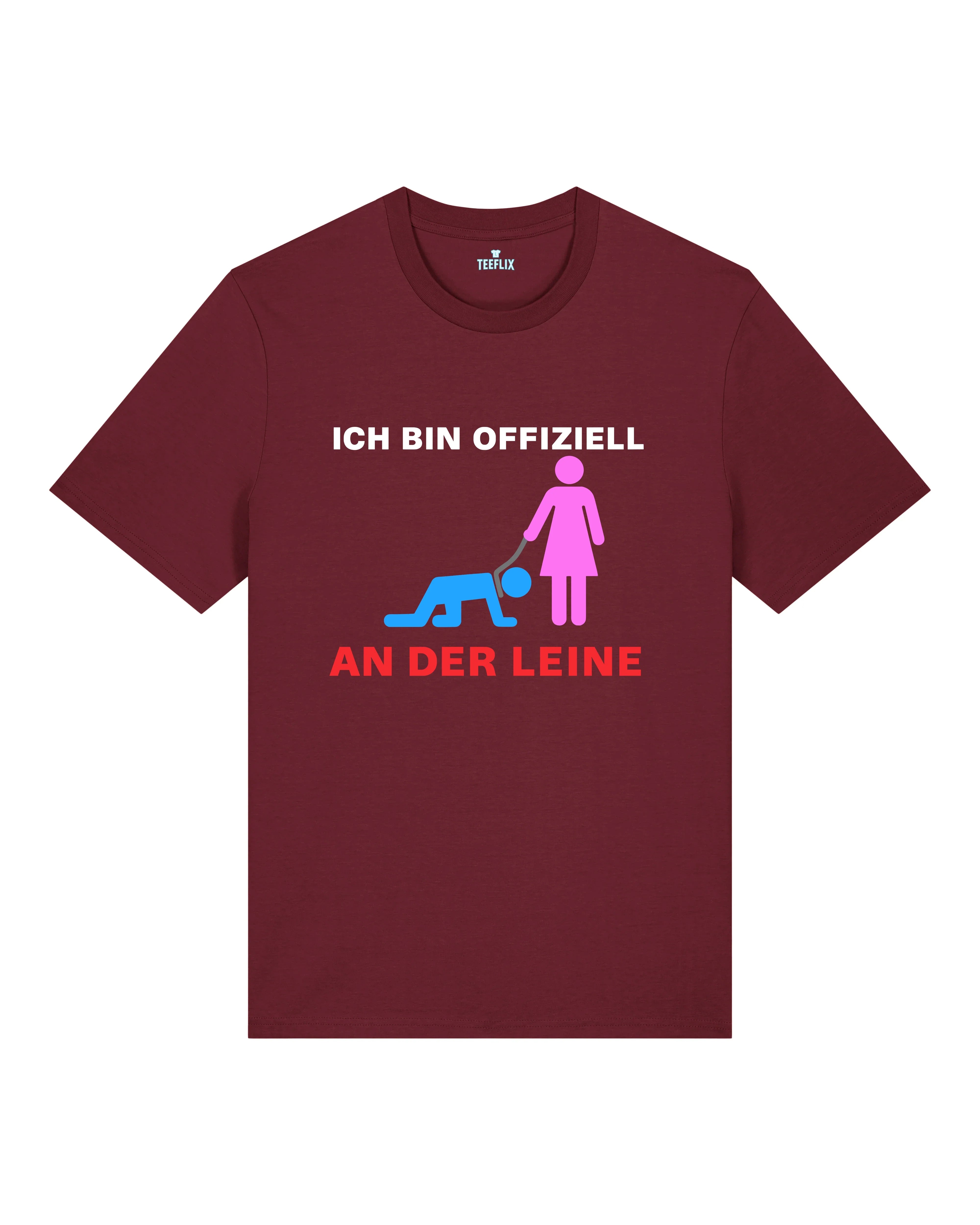 Lustiges JGA Shirt Ich bin offiziell an der Leine | teelavo