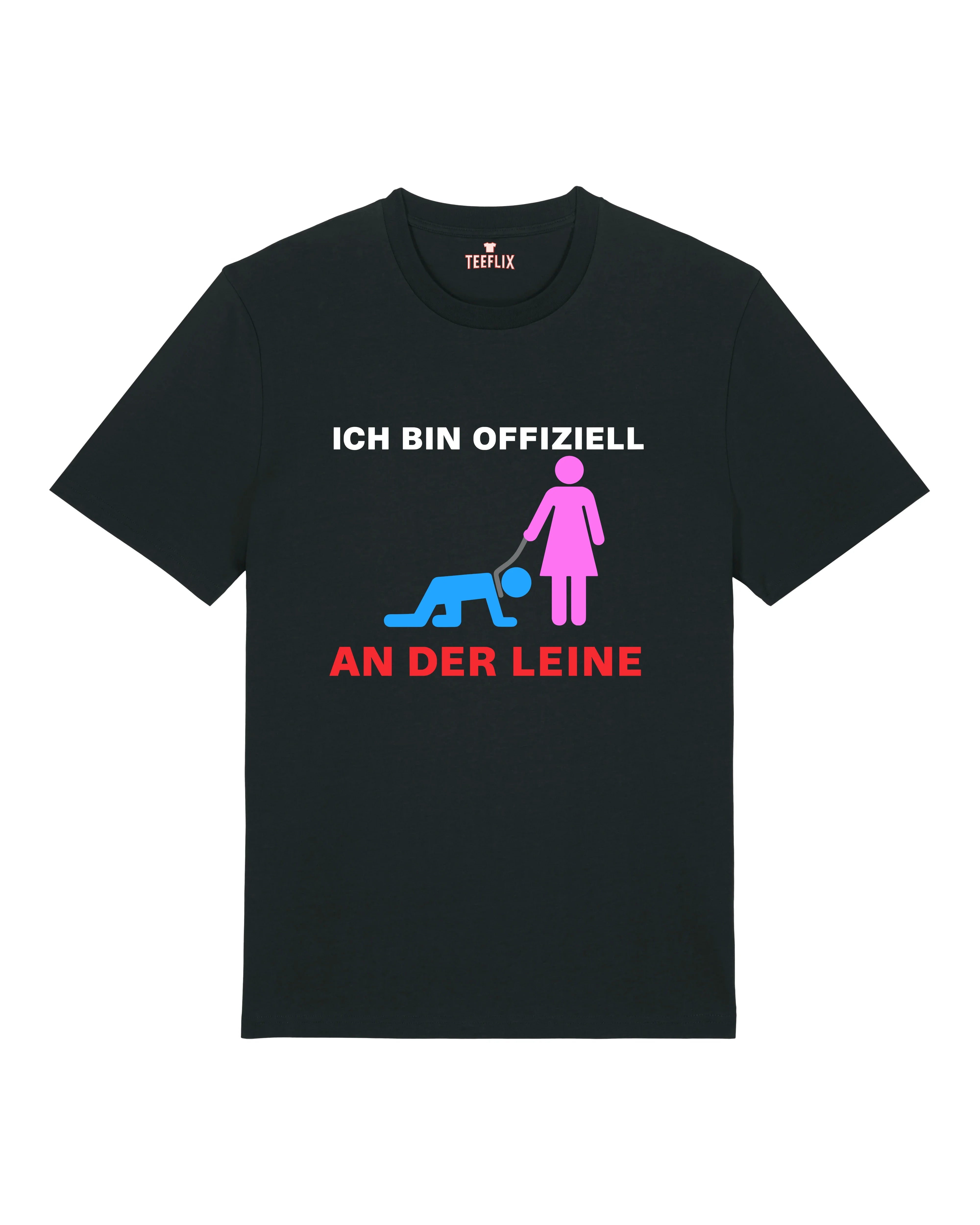 Lustiges JGA Shirt Ich bin offiziell an der Leine | teelavo