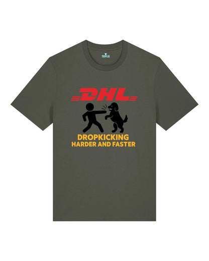 DHL Parodie Dropkicking Harder And Faster Lustiges Shirt| teelavo