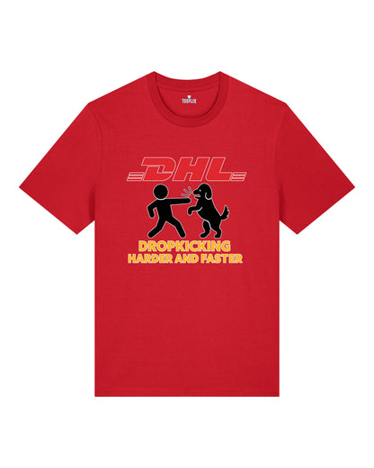 DHL Parodie Dropkicking Harder And Faster Lustiges Shirt| teelavo