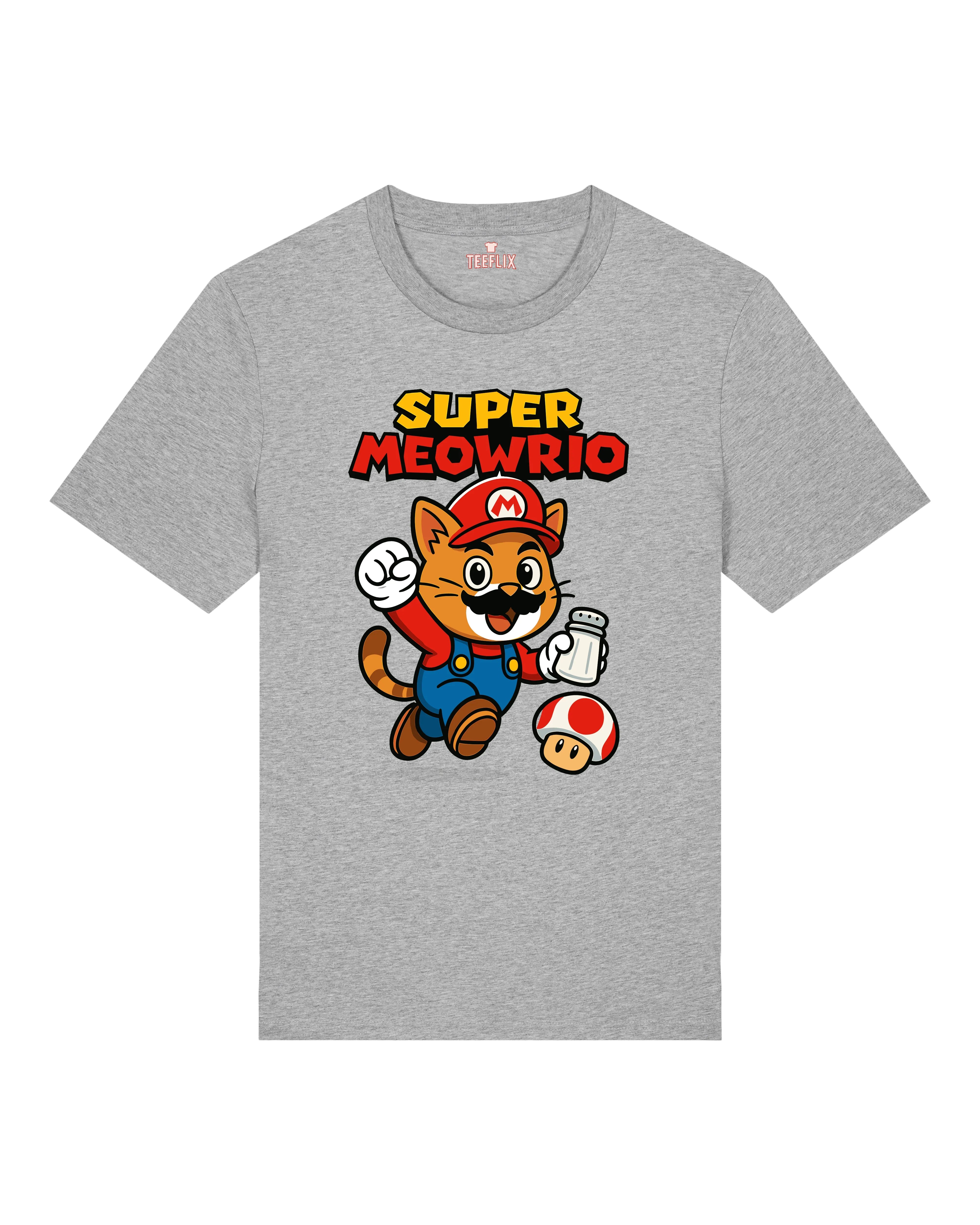 Super Meowrio Katze Lustiges T-Shirt Spruchshirt | teelavo