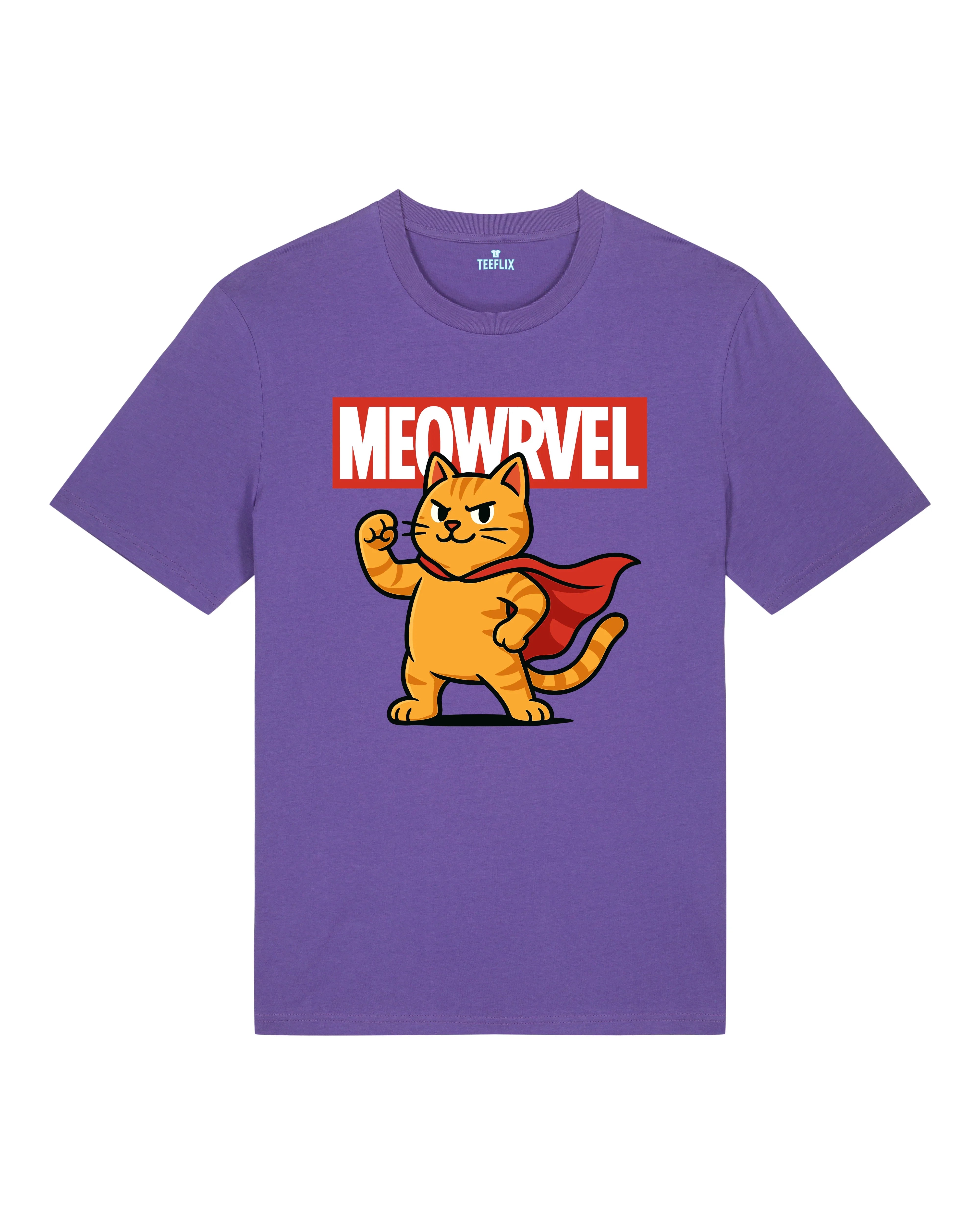 Meowrvel Superheld Lustiges Katzen T-Shirt Spruch | teelavo