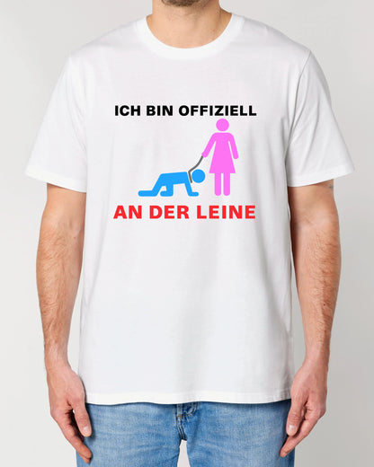 Lustiges JGA Shirt Ich bin offiziell an der Leine | teelavo