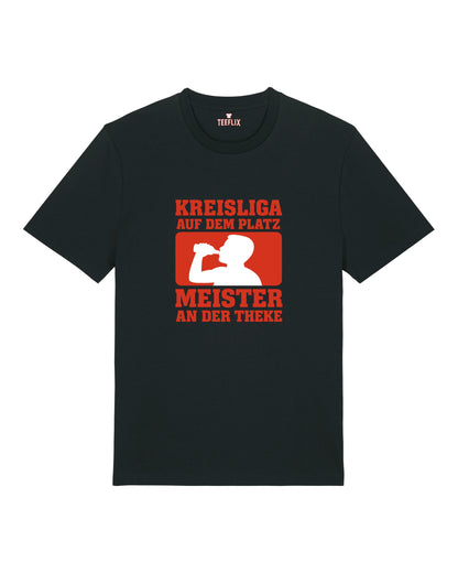 Kreisliga Shirt Meister an der Theke Fußball Spruchshirt | teelavo