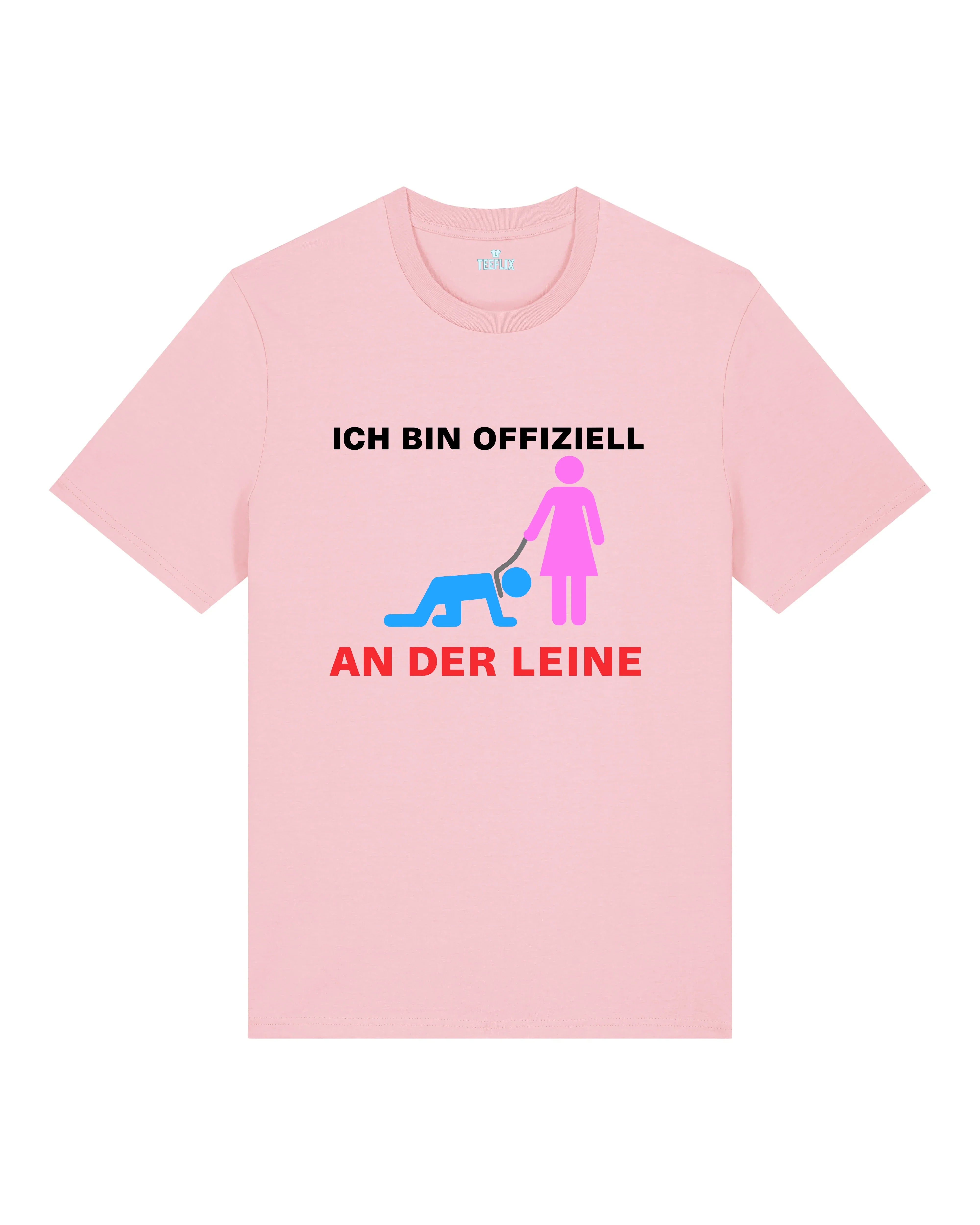 Lustiges JGA Shirt Ich bin offiziell an der Leine | teelavo