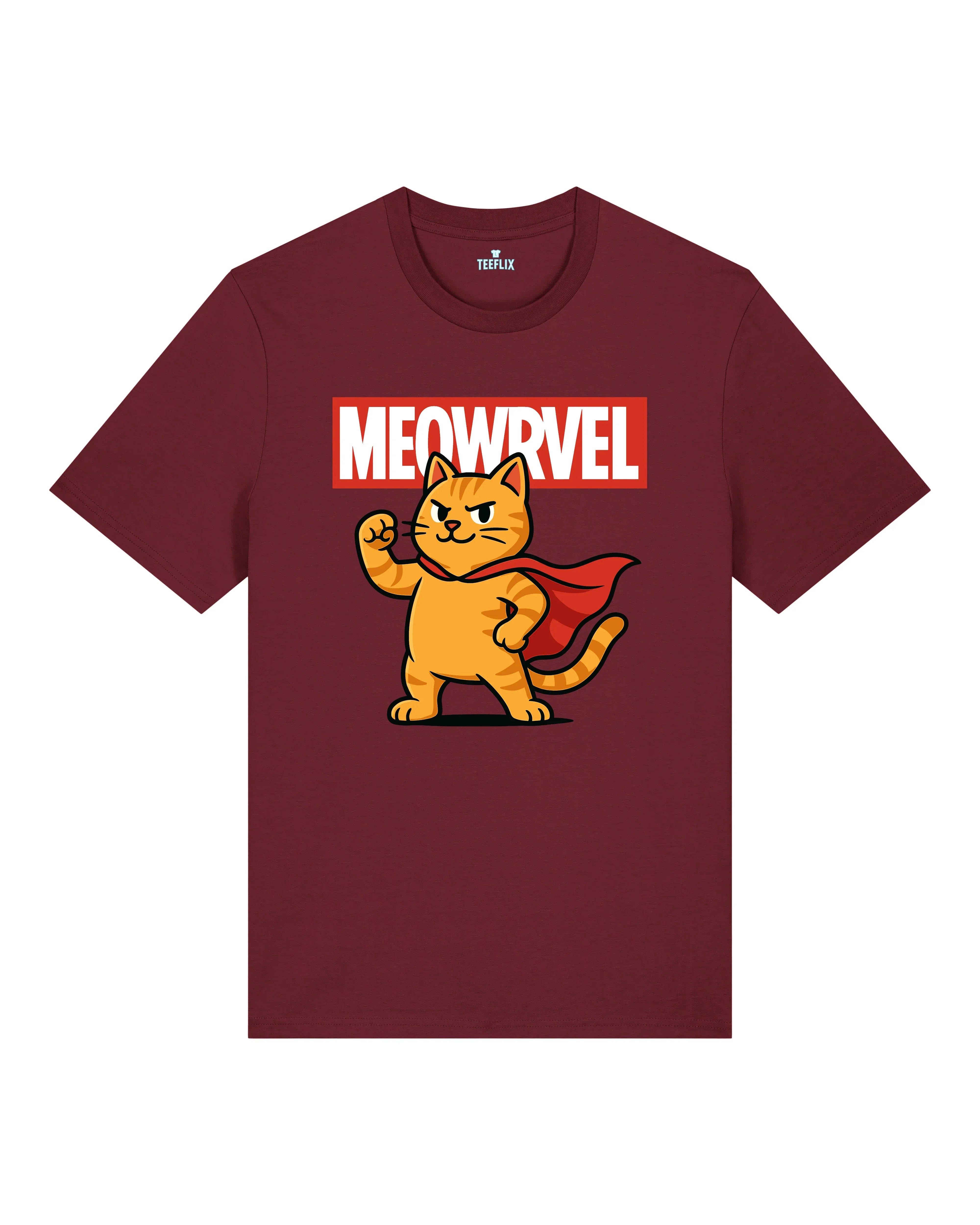 Meowrvel Superheld Lustiges Katzen T-Shirt Spruch | teelavo