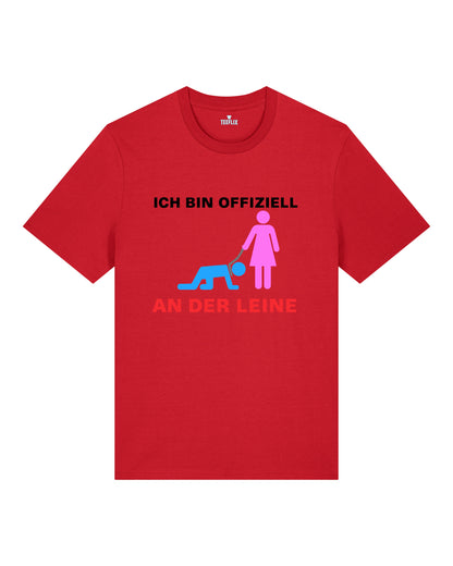 Lustiges JGA Shirt Ich bin offiziell an der Leine | teelavo