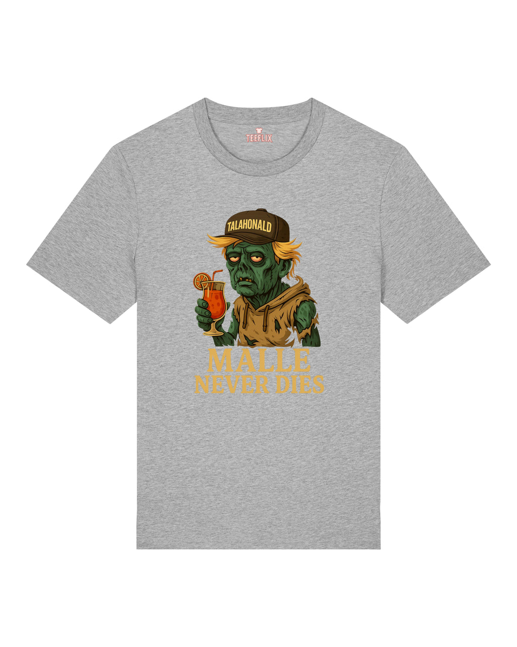 Malle Never Dies T-Shirt – Lustiges Zombie Shirt für Party & Urlaub – teelavo