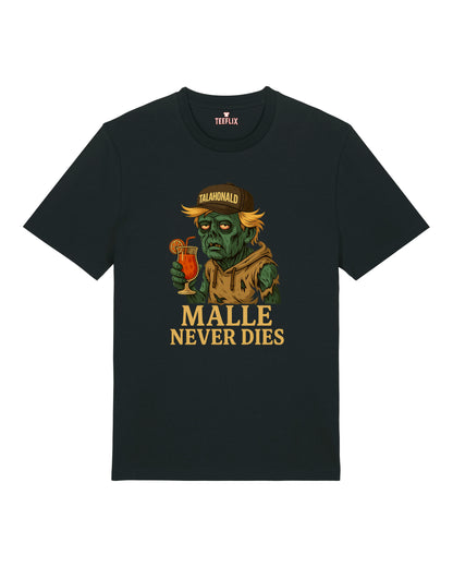 Malle Never Dies T-Shirt – Lustiges Zombie Shirt für Party & Urlaub – teelavo