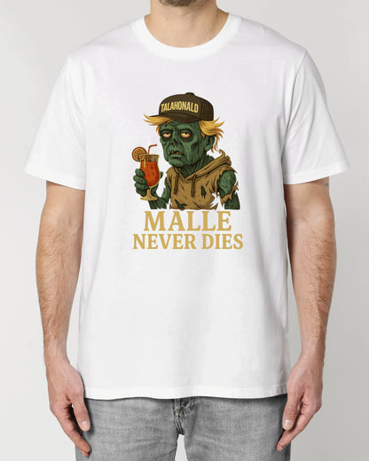 Malle Never Dies T-Shirt – Lustiges Zombie Shirt für Party & Urlaub – teelavo
