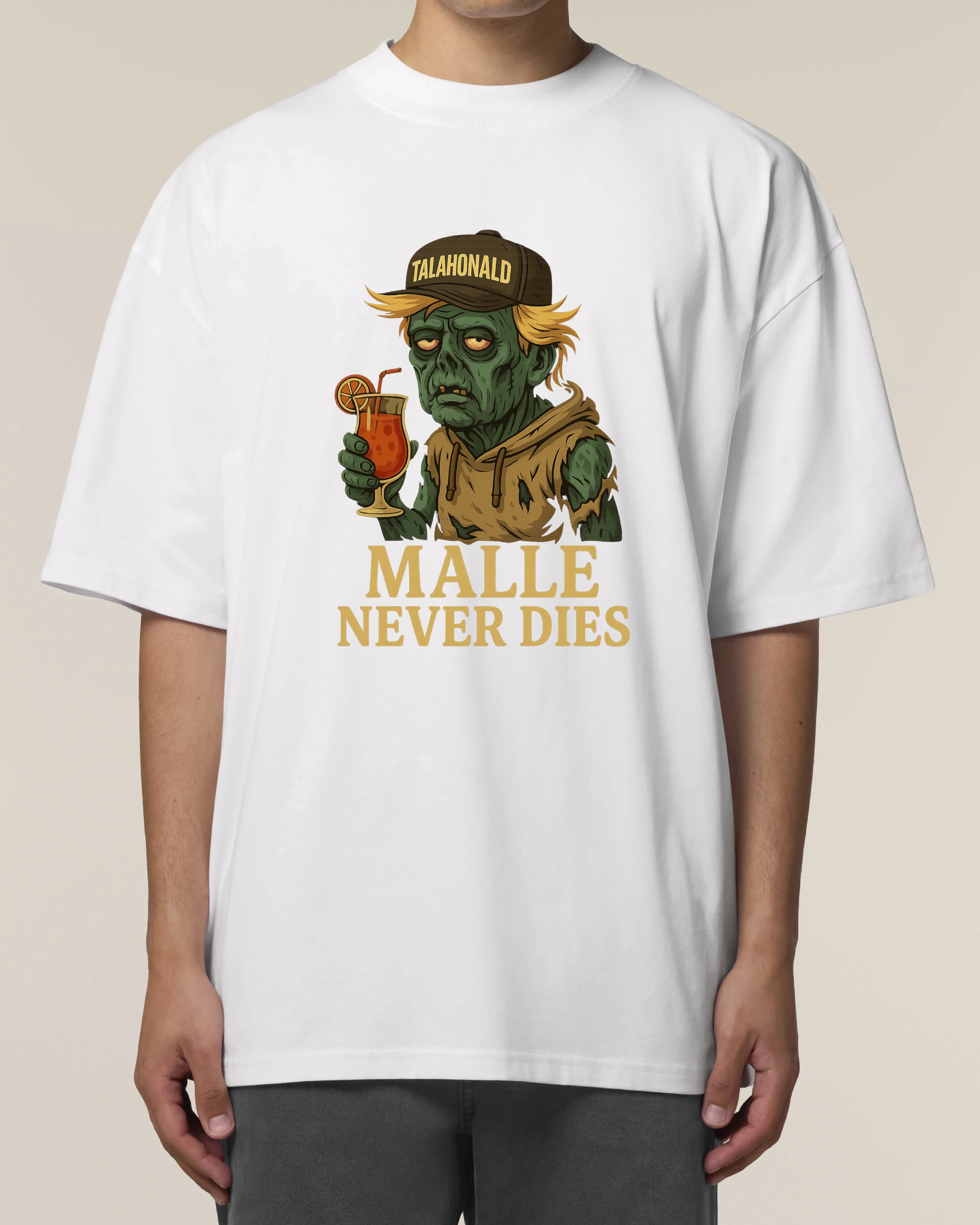 Malle Never Dies T-Shirt – Lustiges Zombie Shirt für Party & Urlaub – teelavo