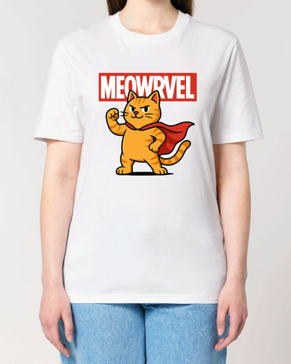 Meowrvel Superheld Lustiges Katzen T-Shirt Spruch | teelavo