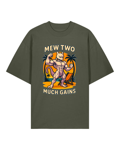 Mew Two Much Gains Oversized Gym Shirt Pump Cover | teelavo
