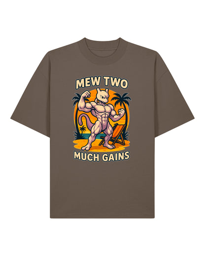 Mew Two Much Gains Oversized Gym Shirt Pump Cover | teelavo