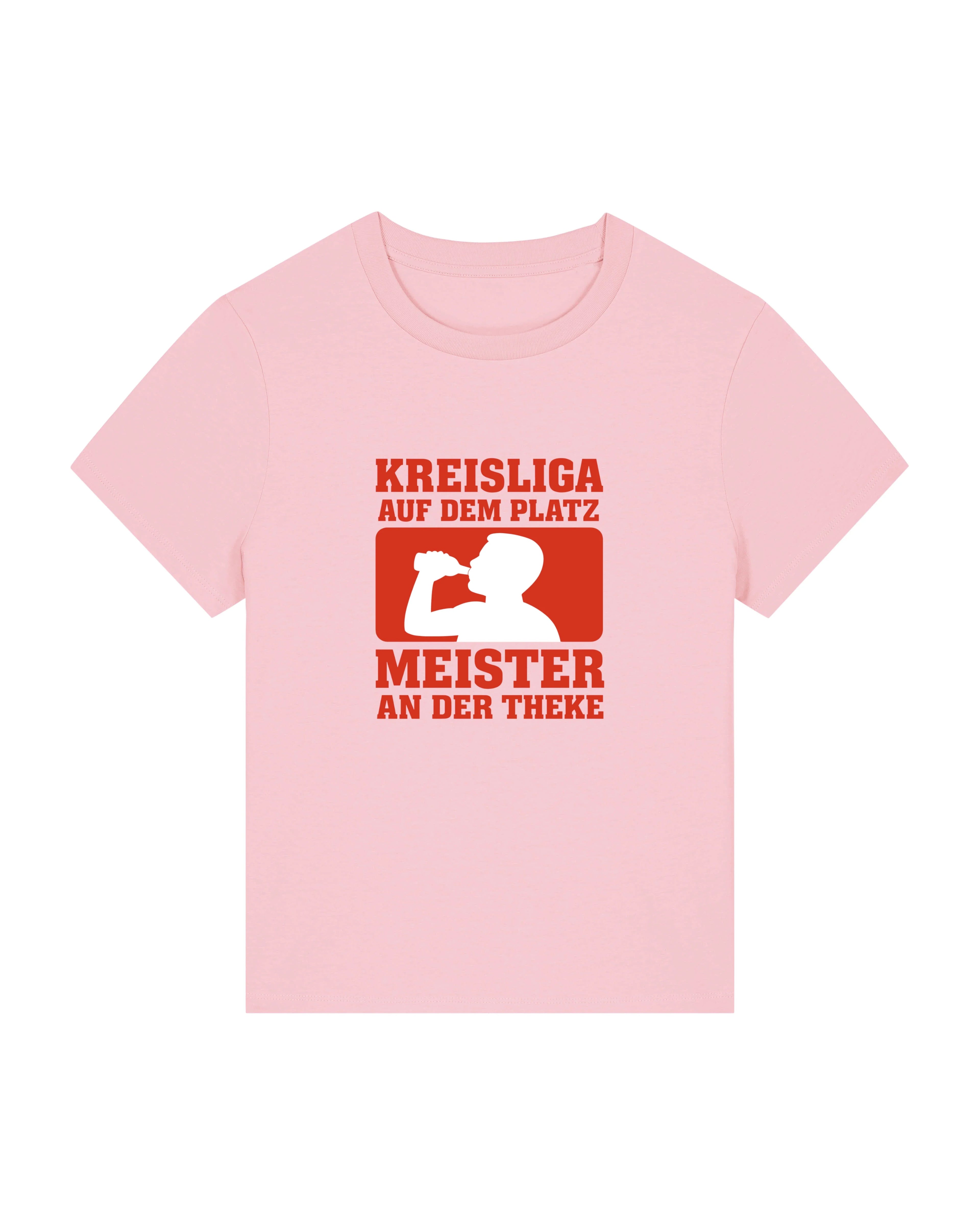 Kreisliga Damen Shirt – Lustiges Fußball Spruchshirt Meister an der Theke | teelavo