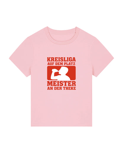 Kreisliga Damen Shirt – Lustiges Fußball Spruchshirt Meister an der Theke | teelavo