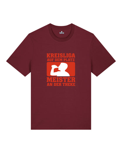 Kreisliga Shirt Meister an der Theke Fußball Spruchshirt | teelavo