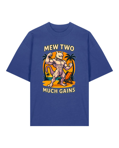 Mew Two Much Gains Oversized Gym Shirt Pump Cover | teelavo