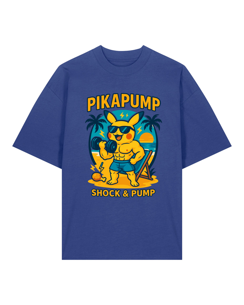 PIKAPUMP Shock & Pump Oversized Gym Shirt Unisex | teelavo