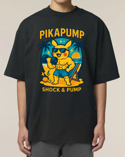 PIKAPUMP Shock & Pump Oversized Gym Shirt Unisex | teelavo