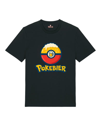 Pokebier T-Shirt Normal Fit | Lustiges Bier Shirt Gaming Parodie | teelavo