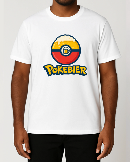 Pokebier T-Shirt Normal Fit | Lustiges Bier Shirt Gaming Parodie | teelavo
