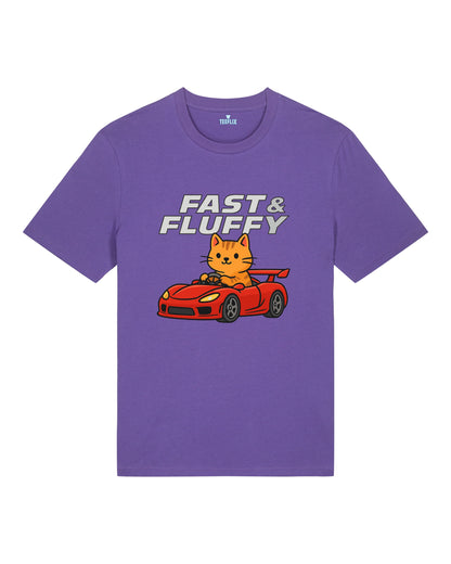 Fast & Fluffy Lustiges Katzen Auto T-Shirt Spruch | teelavo
