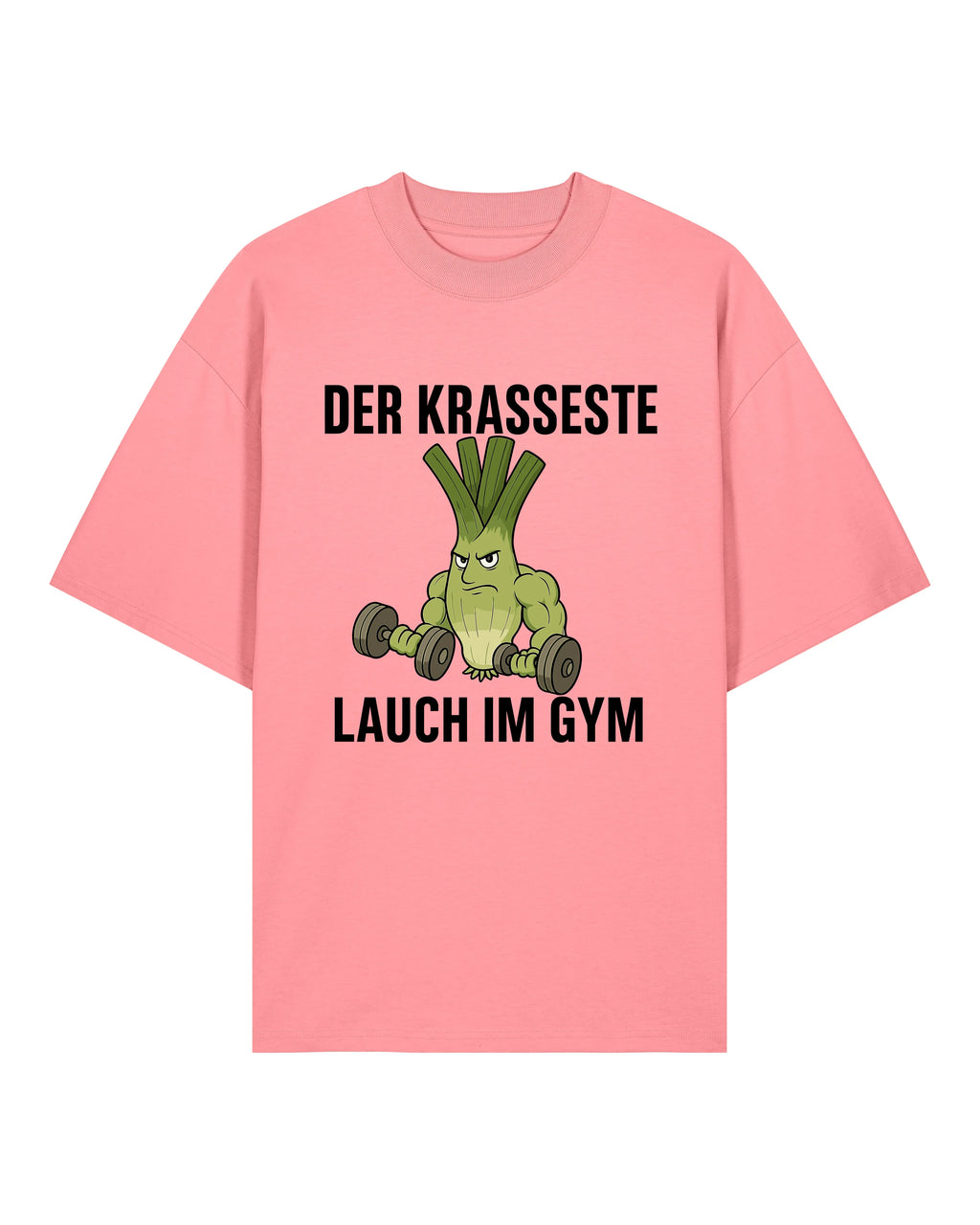 Der krasseste Lauch im Gym – Lustiges Fitness Pump Cover T-Shirt | teelavo