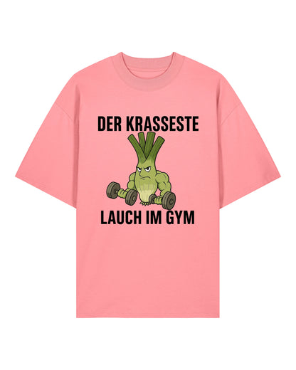 Der krasseste Lauch im Gym – Lustiges Fitness Pump Cover T-Shirt | teelavo