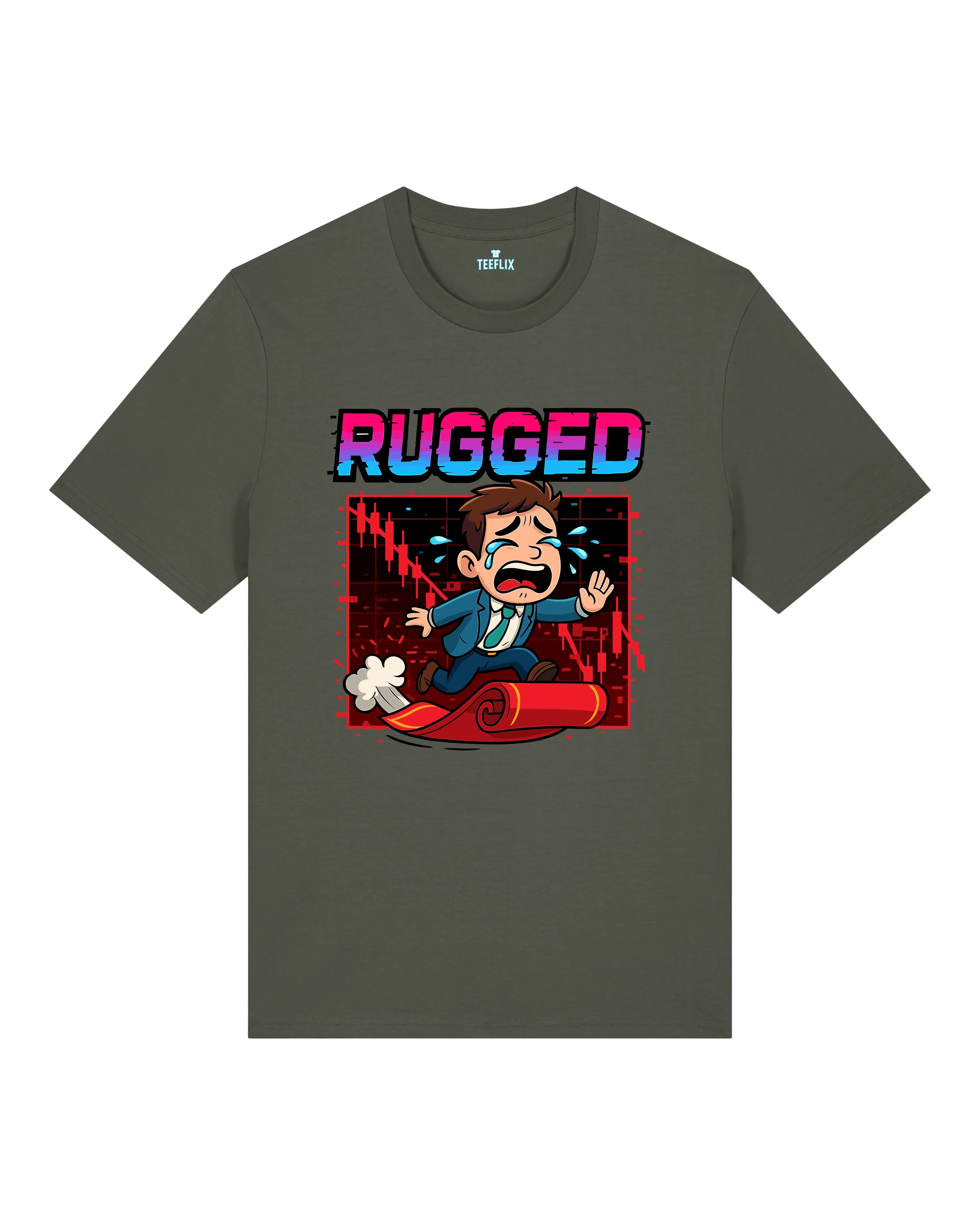 Rugged Crypto Meme Shirt Bitcoin Trading | teelavo