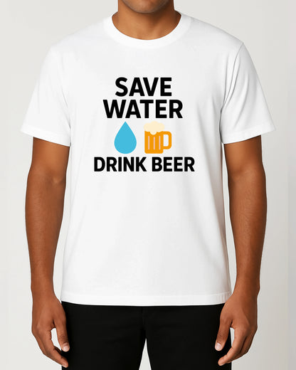 Save Water Drink Beer lustiges Bier Shirt Party T-Shirt | teelavo