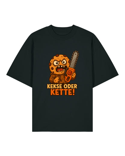 Kekse oder Kette – Lustiges Halloween T-Shirt | teelavo Premium Unisex Shirt