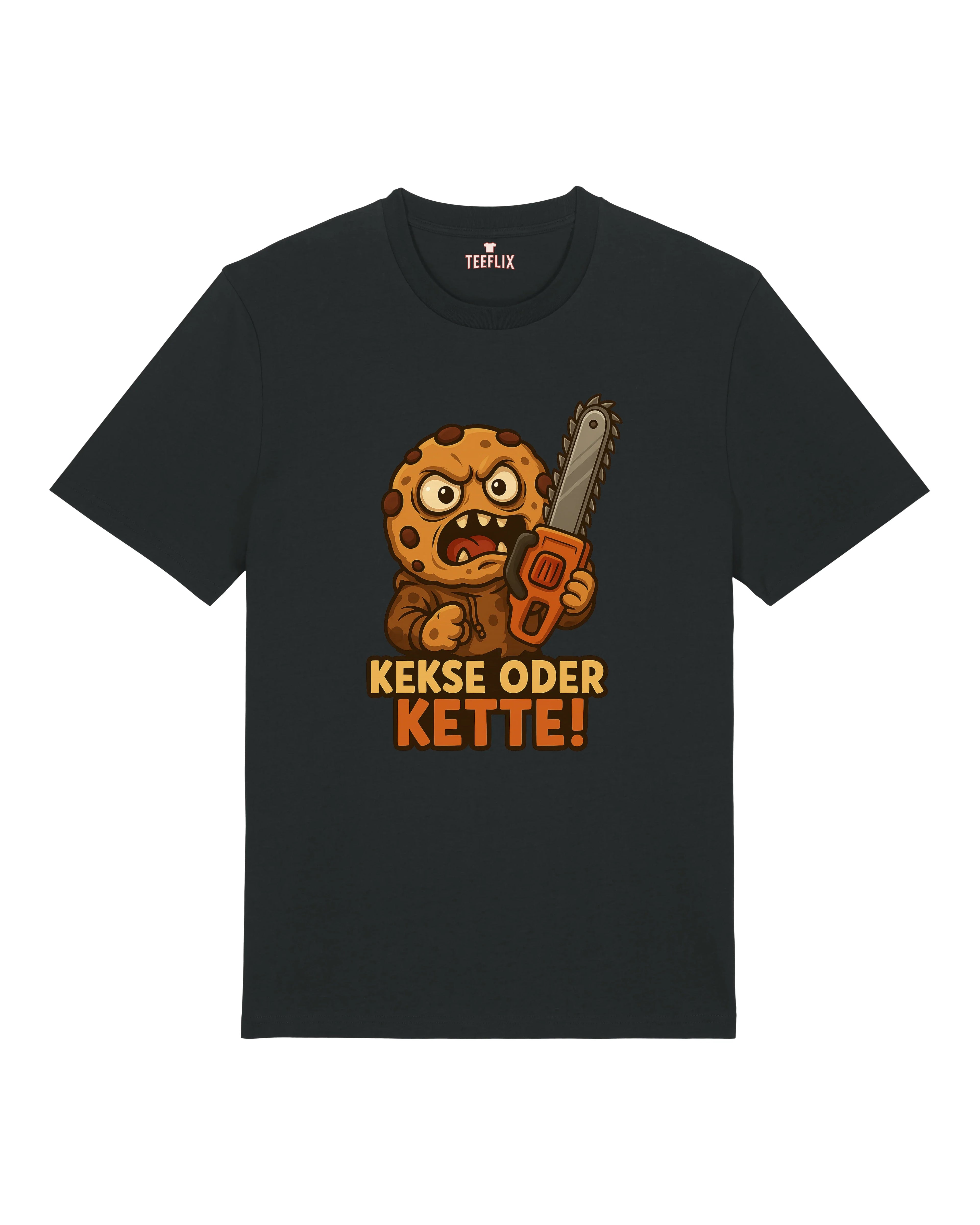Kekse oder Kette – Lustiges Halloween T-Shirt | teelavo Premium Unisex Shirt
