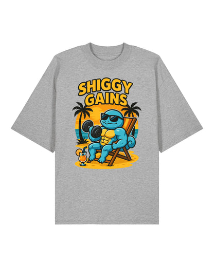 SHIGGY GAINS Oversized Pump Cover Gym Shirt Unisex | teelavo