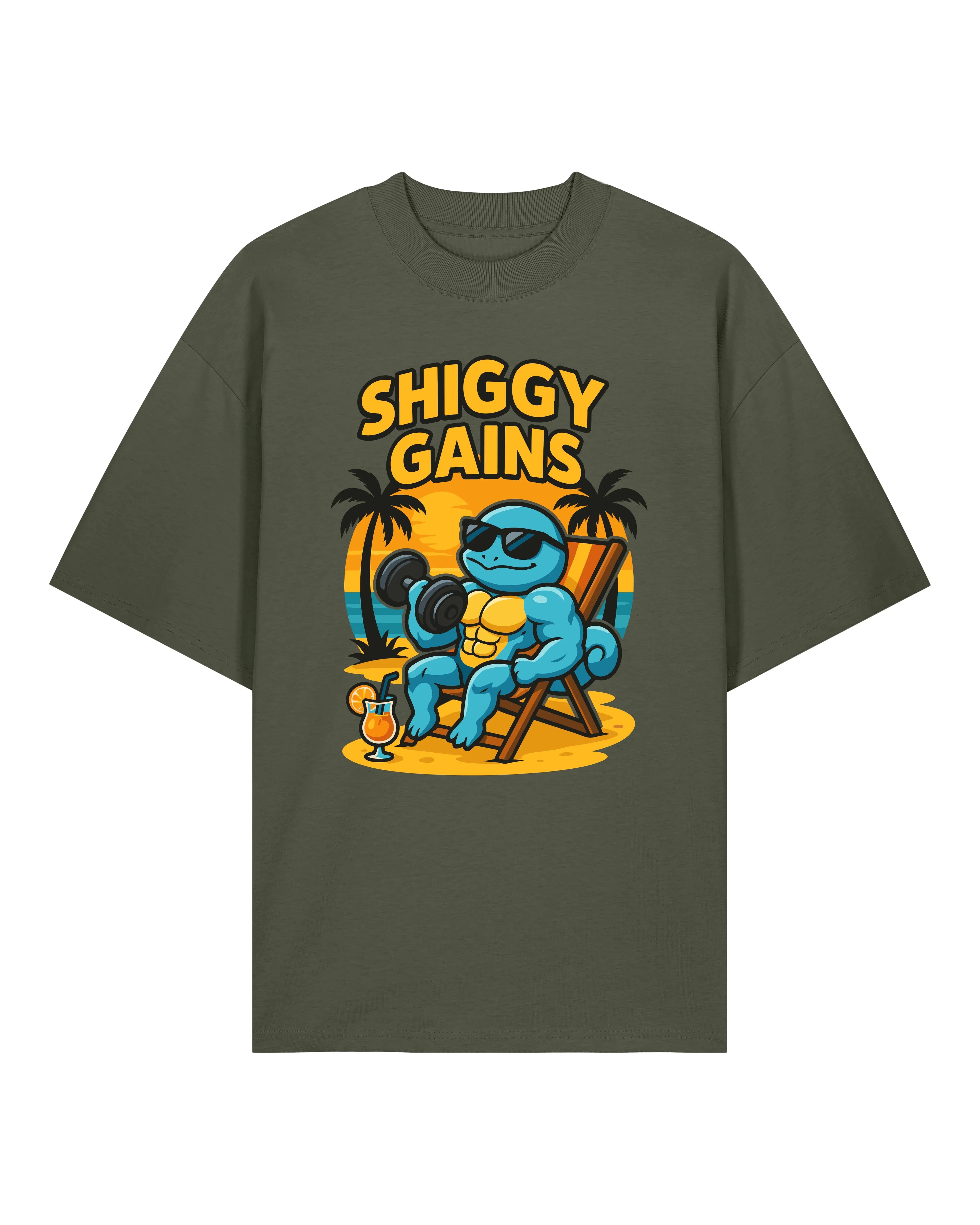SHIGGY GAINS Oversized Pump Cover Gym Shirt Unisex | teelavo